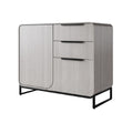 **Nowoczesna komoda drewniana z metalową podstawą – ergonomiczny design i funkcjonalność**